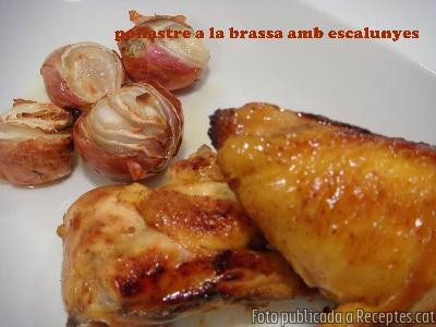 Pollastre a la brasa amb escalunyes - cuinem en homenatge a Santi Santamaria-